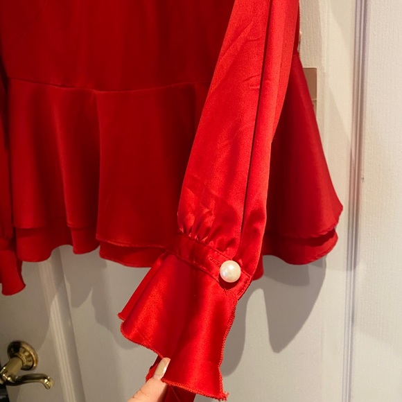 Nanette Lepore peplum red top - Picture 2 of 6